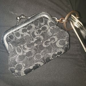 Coach 1941 kiss lock coin purse key chain